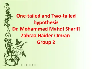 One-Tailed and Two-Tailed Hypothesis Testing