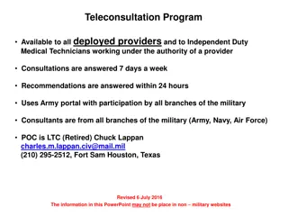 Efficient Teleconsultation Program for Military Medical Providers