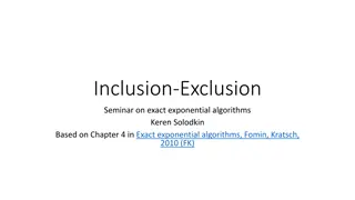 Inclusion-Exclusion Seminar on Exact Exponential Algorithms