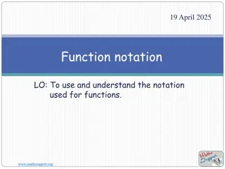 Function Notation and Evaluating Functions
