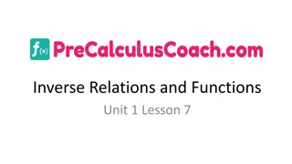 Inverse Relations and Functions Lesson 7