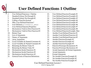 User-Defined Functions: Benefits and Implementation