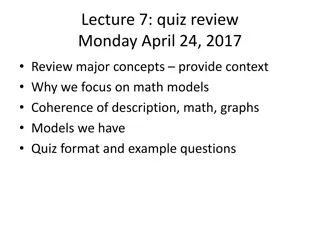 Math Models for Population Growth: Quiz Review & Major Concepts