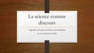 Approche discursive de l'ethos d'un chercheur - Analyse du discours scientifique