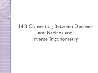 Converting Between Degrees and Radians in Trigonometry