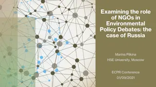 NGOs in Russian Environmental Policy: Challenges and Strategies