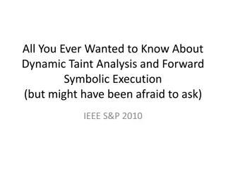 Dynamic Taint Analysis and Symbolic Execution in Cybersecurity