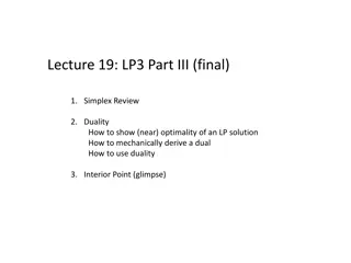 Linear Programming Techniques: Simplex Method and Duality Explained