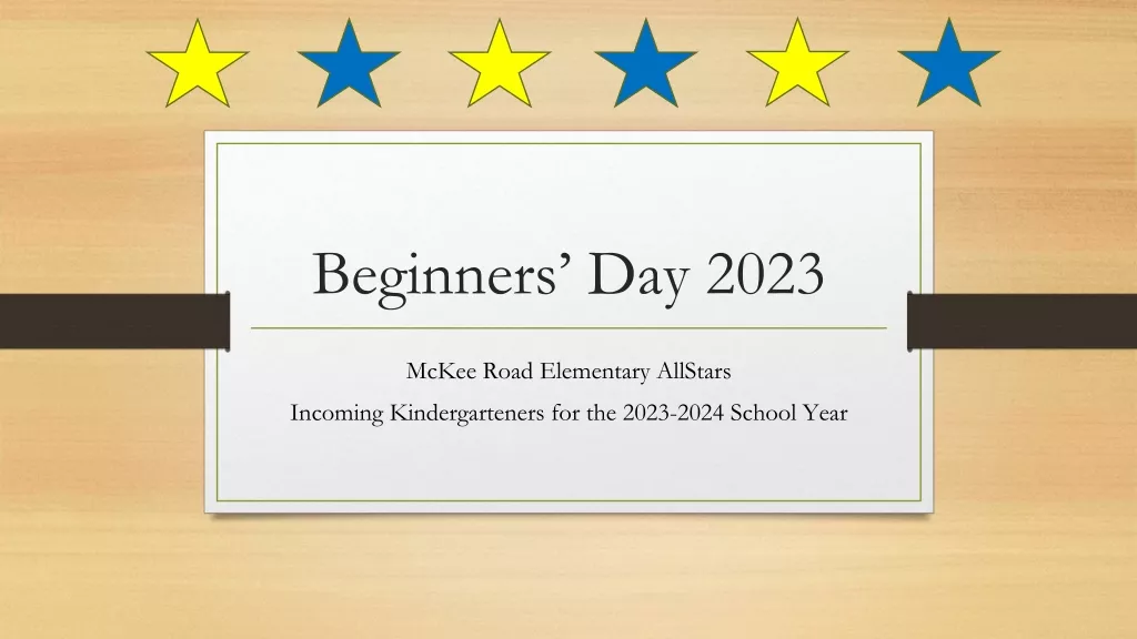 Welcome to McKee Road Elementary - Information for Incoming Kindergarteners
