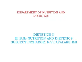 Role and Importance of Dietitians in Nutrition and Dietetics