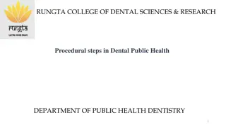 Procedural Steps in Dental Public Health | Community Dentistry Overview
