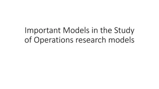 Key Models in Operations Research Studies