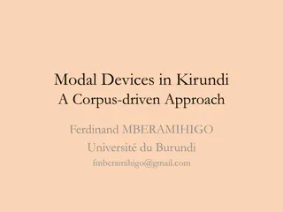 Modal Devices in Kirundi: A Corpus-driven Approach