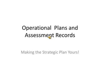 Operational Plans, Assessment Records, and Strategic Alignment Overview