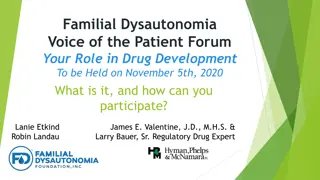 Insights into Familial Dysautonomia Drug Development Forum