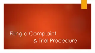 Filing a Complaint & Trial Procedure
