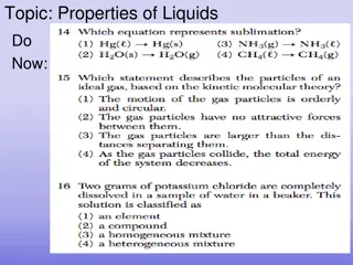 Properties of Liquids: Viscosity, Surface Tension & More