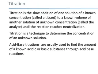 Titration Techniques and Calculations