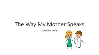 Reflecting on Transition: The Way My Mother Speaks