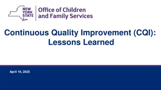 Continuous Quality Improvement: Lessons Learned for Successful CQI Implementation