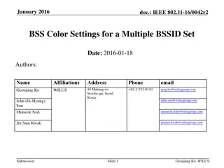 IEEE 802.11-16/0042r2 BSS Color Settings Multiple BSSID Set