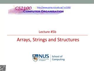 Arrays, Strings, and Structures in C - NUS Lecture Insights