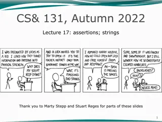 Assertions and Strings in C Programming