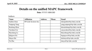Details on the Unified MAPC Framework in IEEE 802.11-25/0502r0