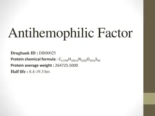 Antihemophilic Factor: Mechanism, Targets, and Sequence
