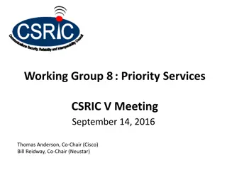 Priority Services Framework and Application Factors