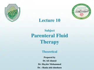 Parenteral Fluid Therapy: Understanding Intravenous Therapy and Fluid Types