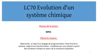 Evolution of a Chemical System and Equilibrium State