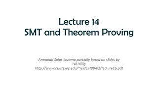 SMT and Theorem Proving in Computer Science