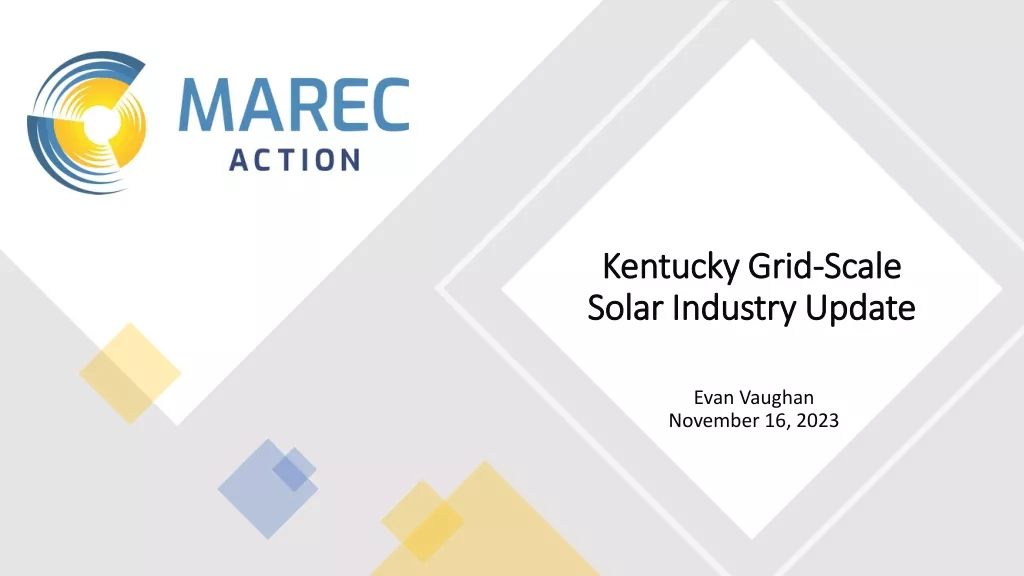 Overview of Kentucky's Growing Solar Industry