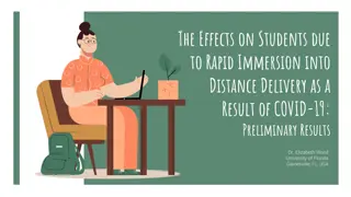 Effects of Rapid Immersion into Distance Learning due to COVID-19