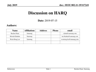 IEEE 802.11-19/1172r0 HARQ Procedures