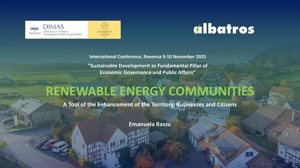 Renewable Energy Communities: Enhancing Sustainable Development Through Local Initiatives