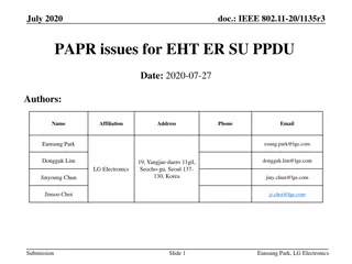 PAPR Issues for EHT ER SU PPDU in 6GHz Wi-Fi Systems