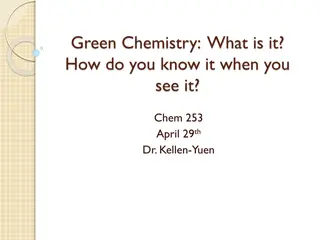 Green Chemistry in Today's Chemical Industry