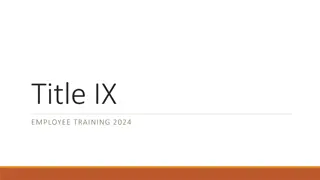 Title IX: Prohibiting Sex-Based Discrimination in Education