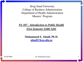 Public Health Surveillance and Data Collection