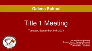Galena School Title 1 Meeting Agenda and Information