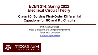 Solving First-Order Differential Equations in Electrical Circuits