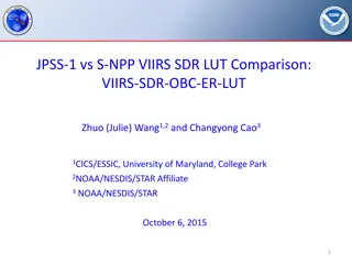 Comparison of JPSS-1 vs S-NPP VIIRS SDR LUTs and OBC Emitted Radiance LUTs