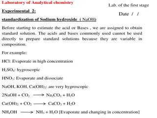 Analytical Chemistry Lab Standardization of Sodium Hydroxide