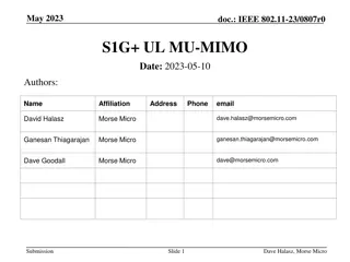 May 2023 IEEE 802.11-23/0807r0 UL MU-MIMO Updates