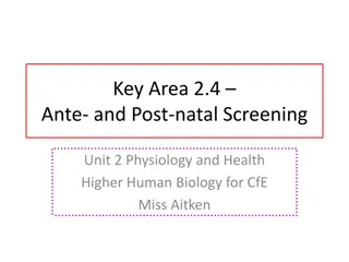 Ante-Natal Screening and Diagnostic Testing in Pregnancy
