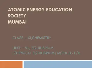 Chemical Equilibrium in Physical Changes
