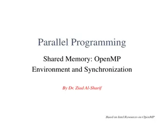 OpenMP: Shared Memory Programming in Parallel Computing