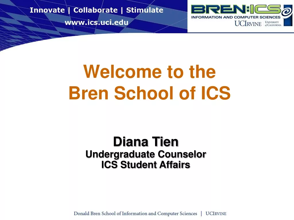 Explore the Bren School of ICS at UCIrvine
